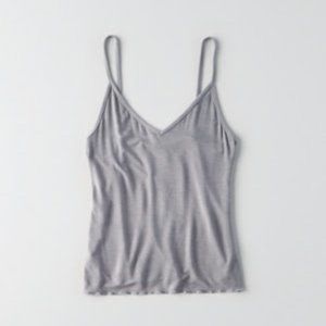 Aerie Lettuce Hem Blue Cami – M (NWT)